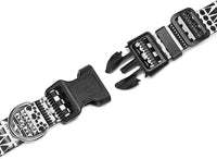 Mercano Adjustable Dog Collar - Special Design Patterns, Soft Nylon Comfortable Durable Pet Collar for Small Medium Large Dogs (S, Black White A)