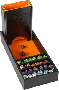 Forged Dice Co. Citadel Dice Tray and Tower, Storage Box - Orange