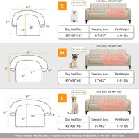GGIB Calming Dog Bed Fluffy Plush Dog Mat for Furniture Protector with Removable Washable Cover for Large Medium Small Dogs and Cats (Medium, Pink)