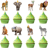 Adecortalk fall cupcake toppers, 48 glitter pumpkin, leaf and turkey picks in 8 designs