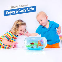 2 Gallon Glass Fish Bowl with Decor - 1 gal fish bowl - image 2