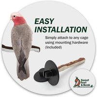 Superoost Manzanita Pumice Pedicure Perch- Easy to Install Bird Cage Accessories for Healthy Feet, Nails and Beak - Natural Bird Perches Imitates Birds' Life in The Wild - M 10"