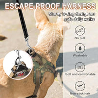 Dog Harness Step in Dog Vest Harness, Reflective Adjustable Puppy No Pull Harness Breathable Soft for Small and Medium Dogs Cats, Camo, S