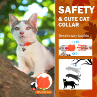 Breakaway Cat Collars with Bell - Fall/Thanksgiving - image 3
