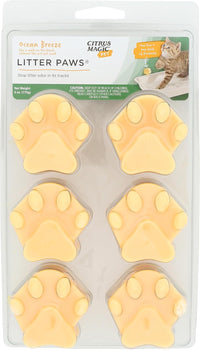 Citrus Magic Pet Odor Control Paws for Litter Boxes - Ocean / 6 Count (Pack of 1)