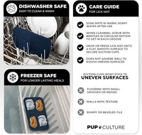 Pup Culture Dog Lick Mat for Dogs (2 Pack), Feeding Pad for Anxious Pets Plus 4 Different Puzzles for Mental Stimulation for Dogs - Supports Mental, Dental, and Digestive Health - Heavy Duty