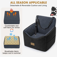 JOEJOY Dog Car Seats for Small Medium Dogs Under 35lbs - Black Dark Grey / Small/Medium - image 3