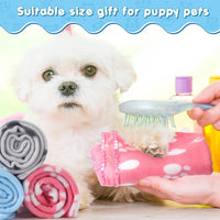 Eccliy 20 Pcs Puppy Blanket Fleece Pet Dog Throw - Paw / 28 x 24 Inch - image 4