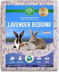 Small Pet Select- White Paper Bedding with Real Natural Lavender. Rabbits, Guinea Pigs, and Other Small Animals, 56L
