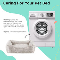 Best Friends by Sheri Lux Lounge Bed Calming Faux Fur Dog Bed, Oyster, Cream, Medium, 30" x 20"