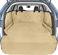 SUV Cargo Liner for Dogs - Trunk Cover with Side Walls for Compact SUV – Essentials for Dogs - Khaki / Large (With Flaps) 93"