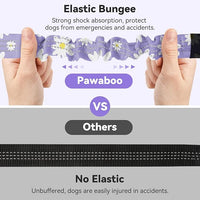 Pawaboo Dog Seatbelt for Car, Dog Seat Belt Bungee, Shockproof Dogs Tether for Car with Buckle & Hook Latch, Adjustable Reflective Dogs Cars Harness Leash with 360° Lockable Buckle, Light Purple