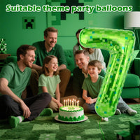 40 Inch Vibrant Spider-Themed Number Foil Balloons - Green / 7 - image 3
