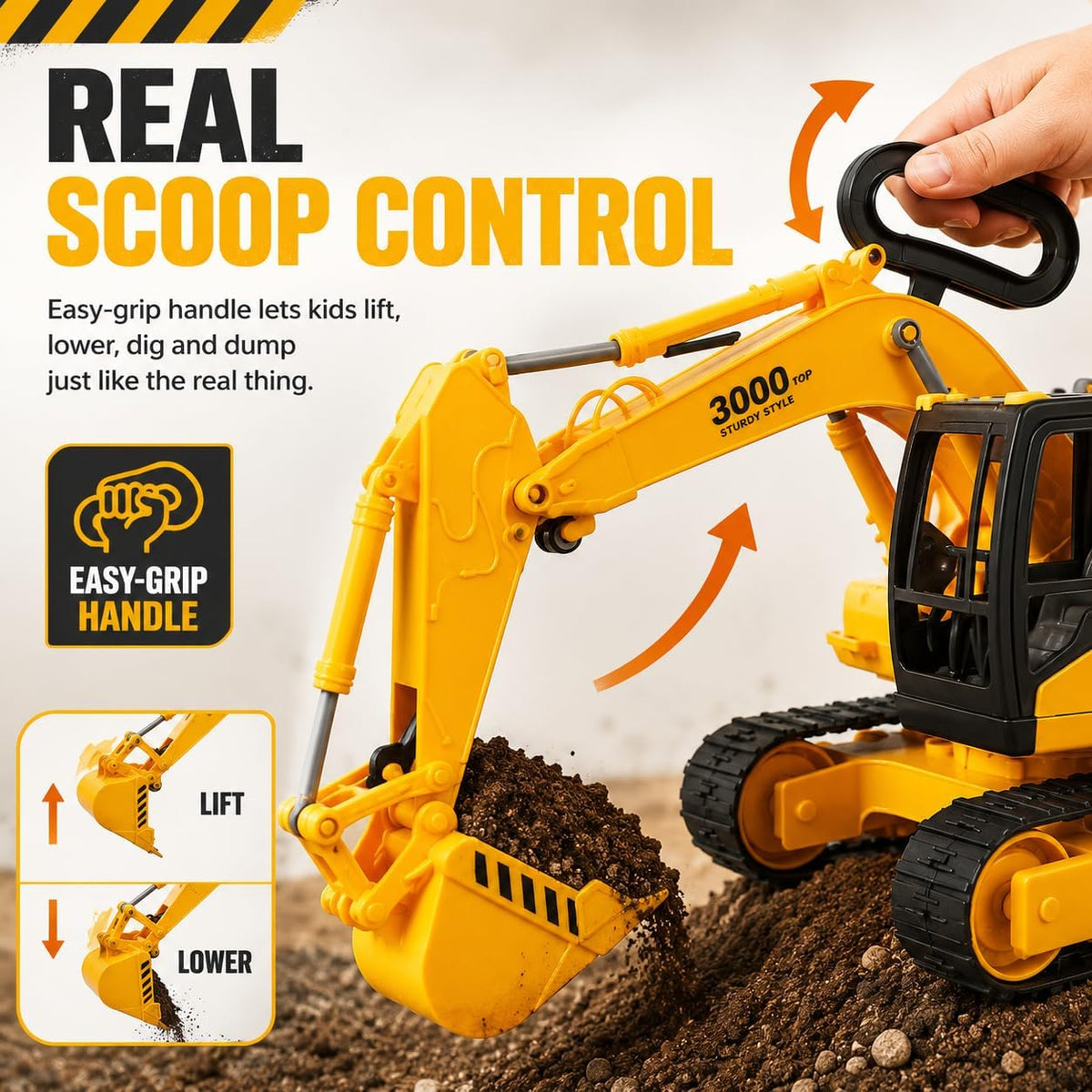 Liberty Imports 15" Oversized Construction Excavator Toy Digger - Excavator - image 4