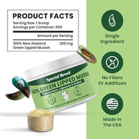 Special Breed Green Lipped Mussel Powder for Dogs & Cats - 100% New Zealand Green Lipped Mussels - Natural Hip & Joint Supplement for Joints, Tendons, Ligaments, Muscles - 200 Grams - 665 Servings