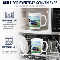 Collie Ceramic Coffee Mug 15 oz Decorative Large C Handle Mug Cup for Tea, Cocoa Hot Chocolate
