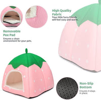 Guinea Pig Hideout Bed Rabbit House Cave Accessories Cozy Hide-Out for Bunny Hedgehog Ferret Chinchilla&Other Small Animals
