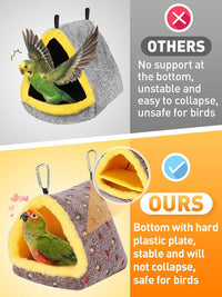 Large Winter Warm Bird Nest House with Support Board for Cage – Essentials for Birds - Medium - image 2