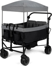 Safety 1st Summit quad wagon stroller with 4 seats and canopy in Navy Ink