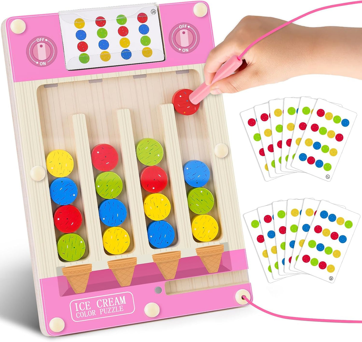 Montessori Toys for 3 4 5 6 Year Old Boys Girl - Pink
