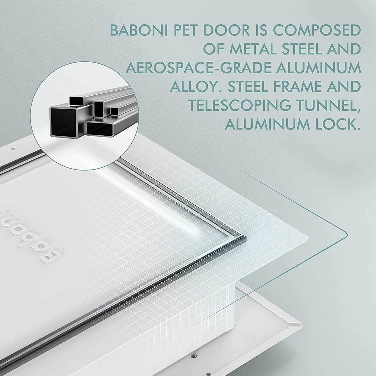 Baboni Pet Door for Wall, 3-Flap - 3-Flap(Metal Frame,Aluminum Lock) / X-Large - image 4