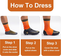 Football Spats Cleat Covers, Youth Boys, Keeps Dirt - Orange / Small - image 4