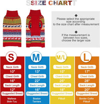 Dog Sweater - Winter Coat Apparel Clothes with Colorful Stripes for Cold Weather – Essentials for Dogs - Medium/Large / Red - image 2