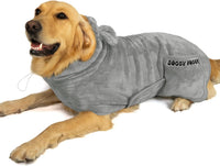 SOGGYDOGGY US: Luxury Dog Bathrobe - Gray / M (17-24in) - image 2