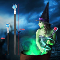 Chivao dragon claw staff props, black staffs with dragon claws holding red and white orbs - view 3