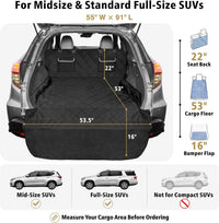 SUV Cargo Liner for Dogs - Trunk Cover for SUV with Bumper Flap Protector – Essentials for Dogs - Pockets Black / Standard: 55" x 91" - image 2