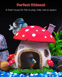 Uniclife Aquarium Mushroom House - Resin Large Mushroom - image 4