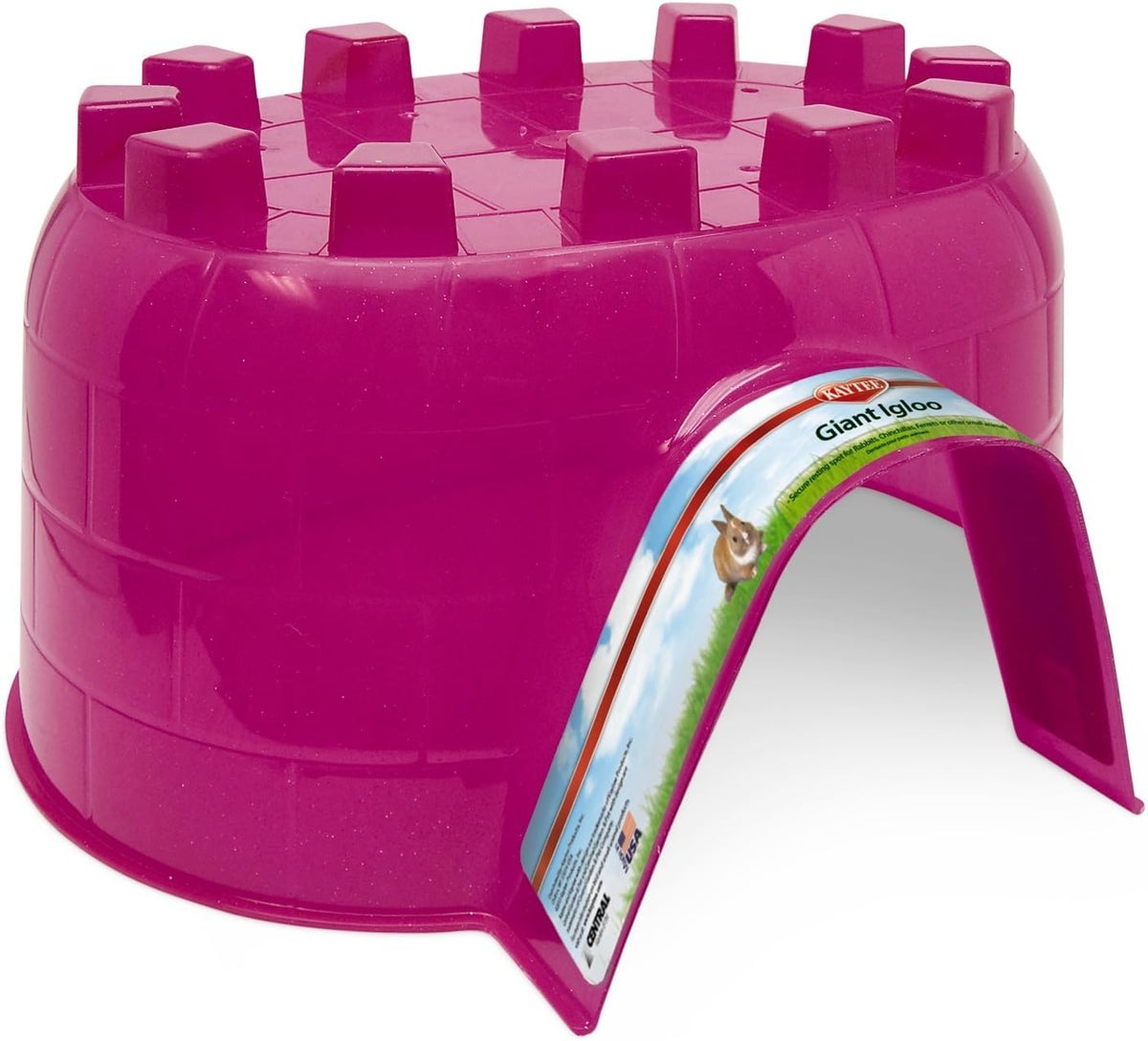 Kaytee Igloo Habitat Hideout for Hamster, Gerbil, Rat - Giant