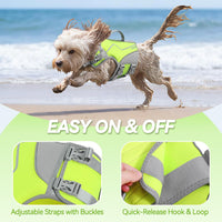 VIVAGLORY Dog Life Vest Neoprene Dog Swim Vest, M - Bright Yellow / M: 22-26in (Ribcage Girth) - image 3