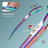 Dog Grooming Scissors Kit with Safety Round Tips - Pro Rainbow - image 2