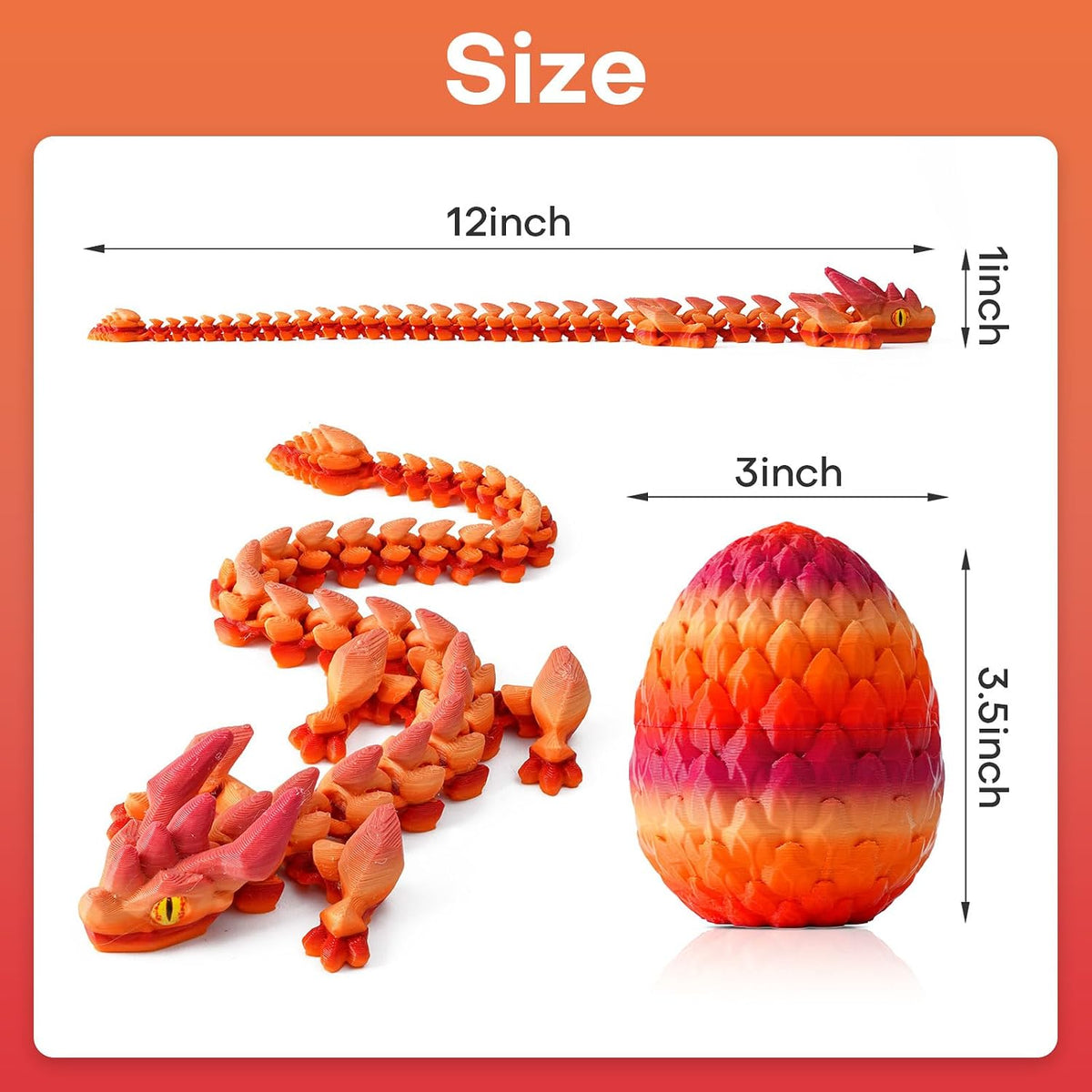3D Printed Dragon Eggs with Dragon Inside - Random Twilight Mountain Range - image 2