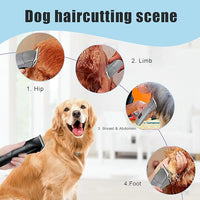 4Pack Dog Grooming Blades Compatible with Andis Dog Clippers,Dog Clipper Blades Compatible with Oster A5,Wahl km10 Dog Clippers for Animal Dog Cat Horse,Stainless-Steel Blade Sharp
