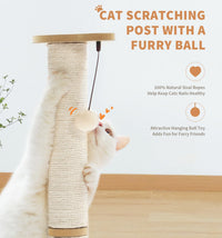 Made4Pets Kitten Toy Scratching Post for Indoor Cats with Ball Track – Essentials for Cats - 23.4"H - image 4