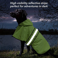 Waterproof Dog Raincoat, Adjustable Pet Rain Coats - Neon Green / XX-Large - image 3