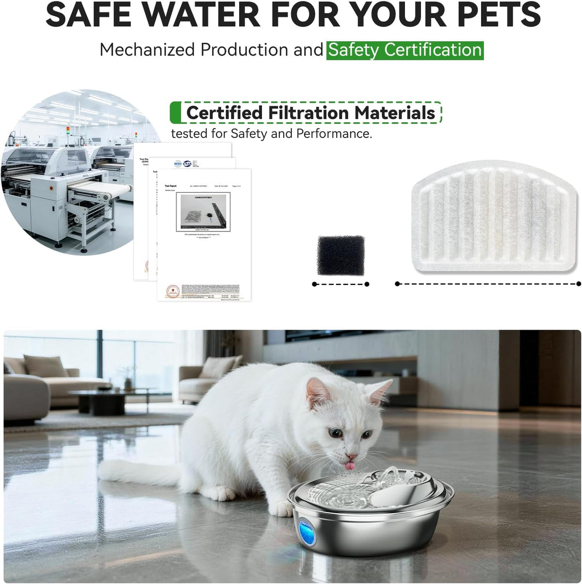 ORSDA Cat Water Fountain Filters - D36/D66-4+2 Filters - image 4