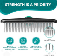 DOGI Deshedding Brush, Undercoat Rake for Dogs, Cats, Matted - Green - image 4