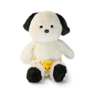 16-inch Black and White Dog with Yellow Bird Tag