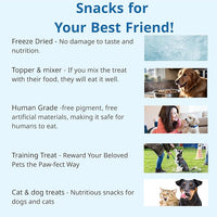 Puppyluv Treat - Freeze Dried Capelin Dog & Cat Treats, Rich Fish Oil with Omega 3 Fatty Acides to Support Skin and Coat, Whole Fish, Grain Free, 2.3oz