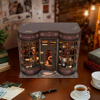 DIY Miniature House Kit, Pet Shop Book Nook Kit with LED Light - Hoggor Bookstore - image 2