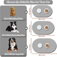 Cat Food Mat Small, 20''x12'' Absorbent Cat Feeding Mat - 20''x12'' / Light Gray - image 4
