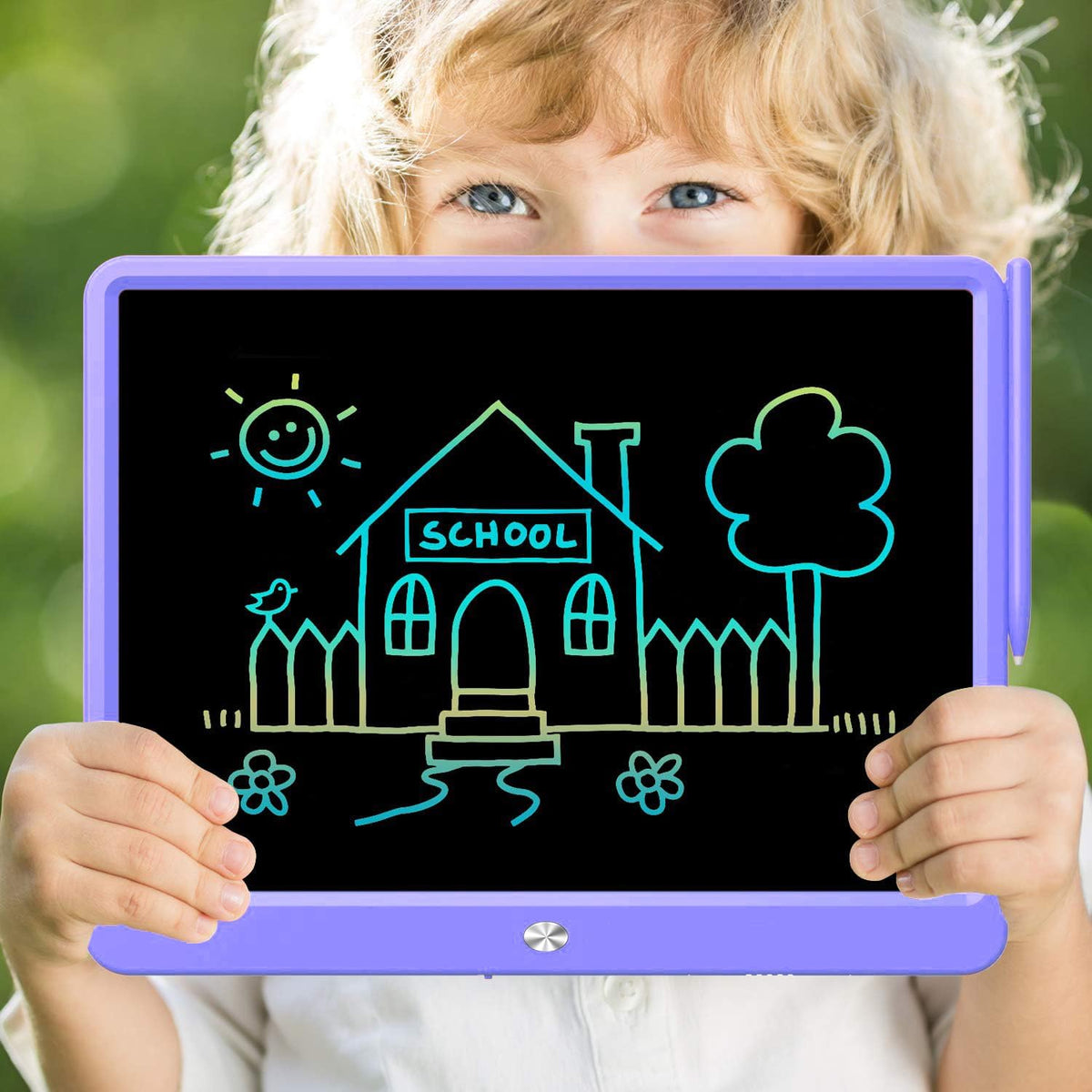 FLUESTON LCD Writing Tablet for Kids - 12"W x 8"H / Purple - image 2