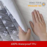 Waterproof Dog Bed Covers Replacement Lovely Grey Star Print - Grey Star / 29 x 41 x 6 inch - image 2
