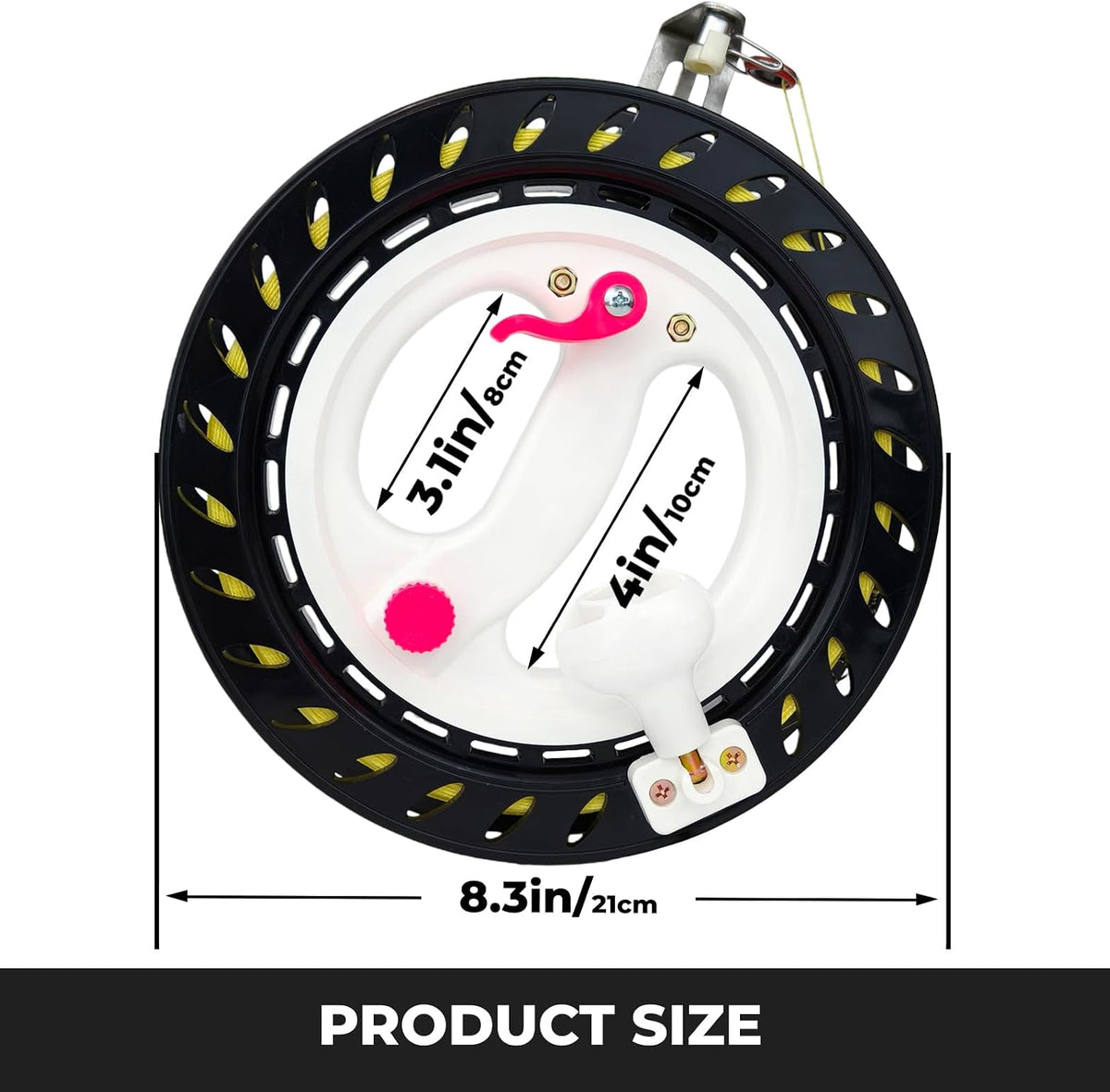 7.2in Kite Reels for Teens - Black Kite Reel With Brake / 8.3 inch - image 2