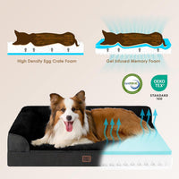 EHEYCIGA Orthopedic Dog Bed Medium Size, Memory Foam Dog Bed - Black / 36.0"L x 27.0"W x 6"Th - image 4