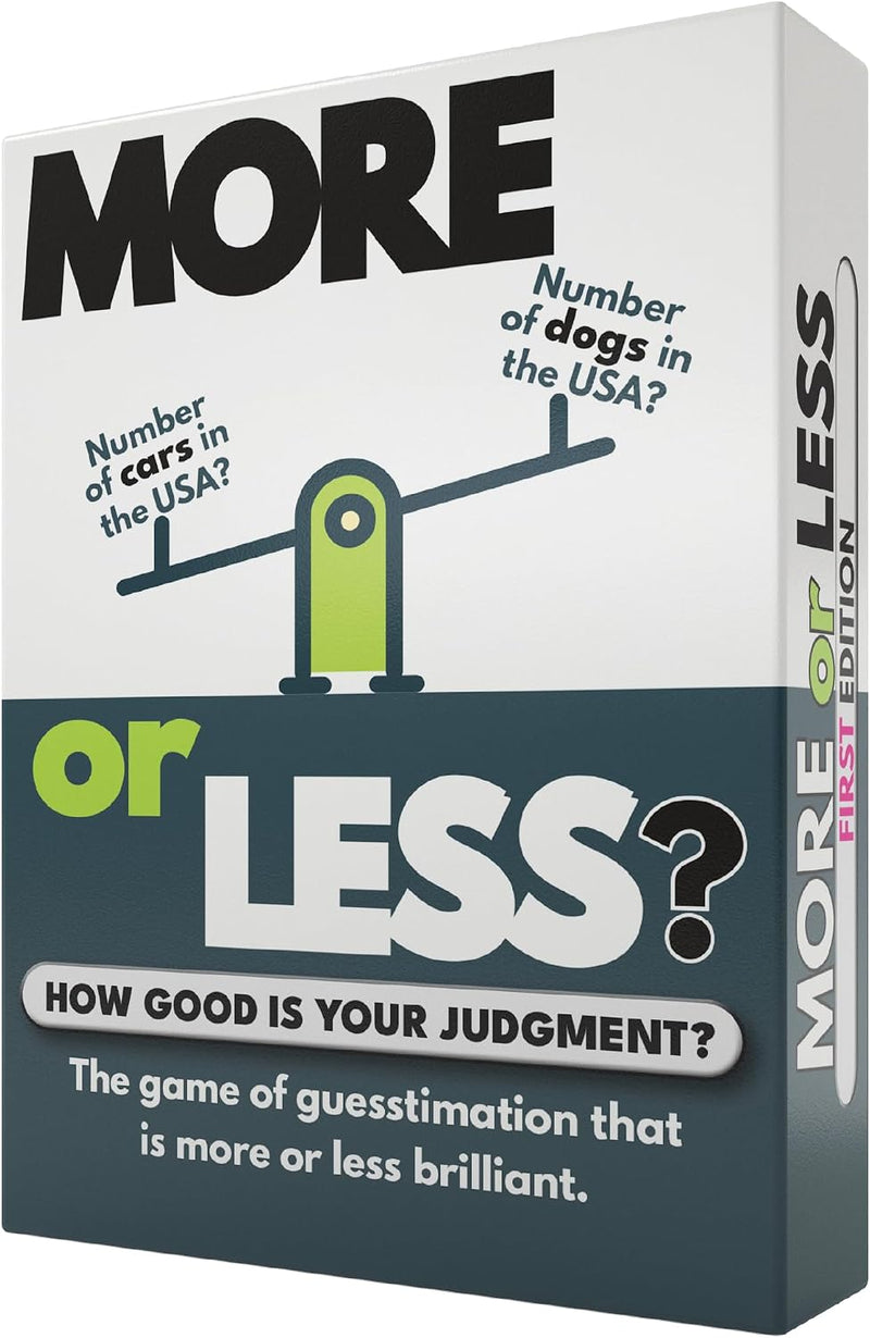 More or Less Card Game, Board Games for Adults & Teens, Age 12+