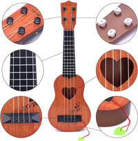 YEZI Toy Classical Ukulele Guitar Musical Instrument for Boys Girls – Fun for Kids & Family - Brown - image 3